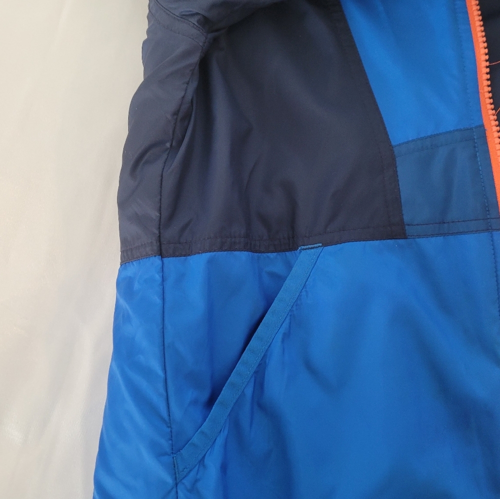 Columbia Blue Hooded Jacket with Orange Zipper Reversible - Picture 5 of 8
